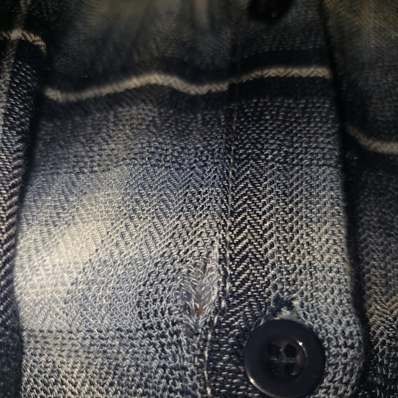 BLUE PLAID TOP WITH EMBROIDERED BACK - Picture 11 of 12